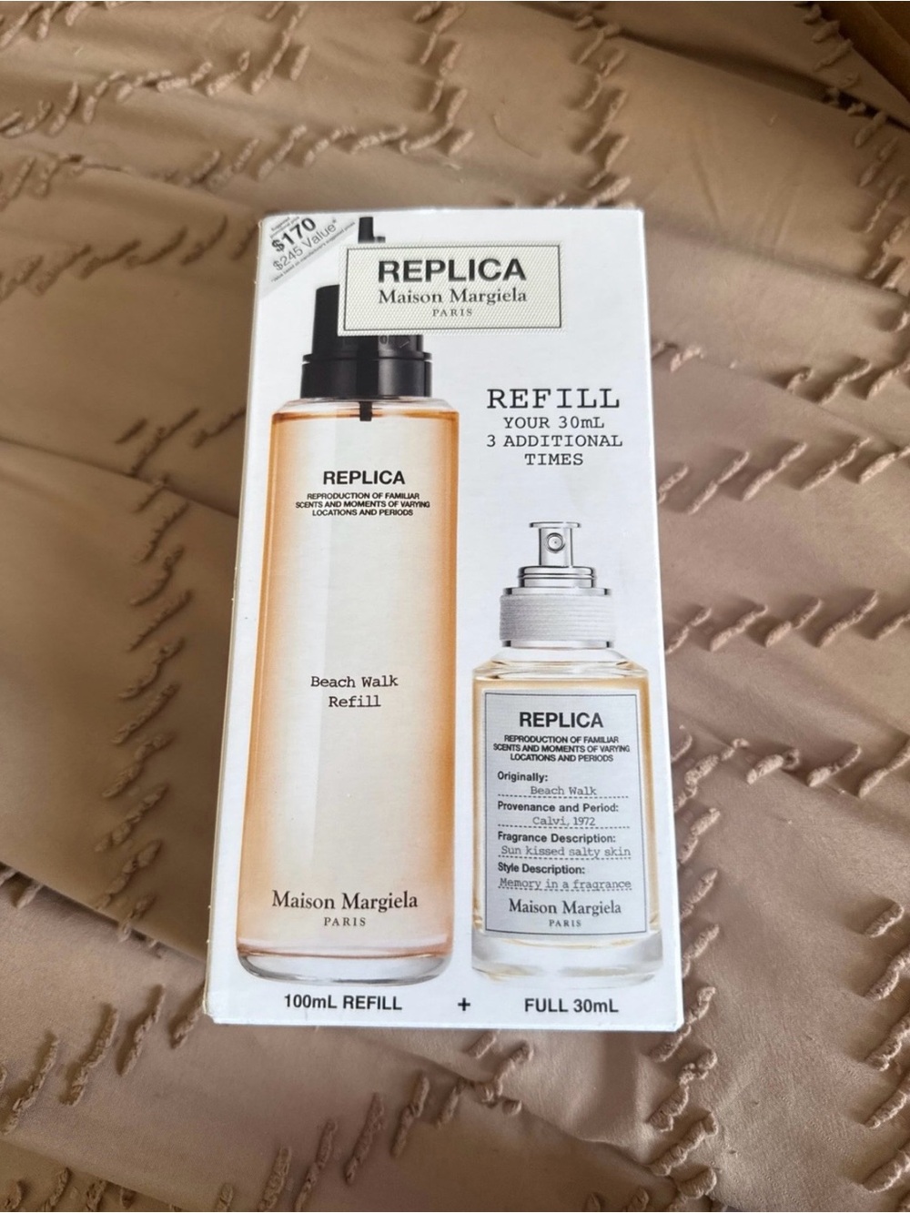 Replica Maison Margiela Beach Walk 30ml Fragrance w/ 100 ml refill